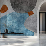 Tapet Personalizat Abstract cu elemente abstracte cu textura de ciment colorat - CRACKLE PAINT