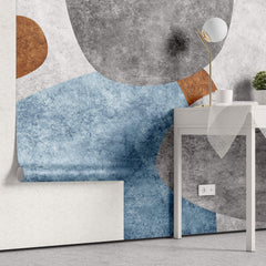 Tapet Personalizat Abstract cu elemente abstracte cu textura de ciment colorat - CRACKLE PAINT