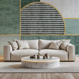 Tapet Personalizat Abstract cu texturi de plaster si marmura in nuante verzi - GREEN SHUTTERS