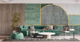 Tapet Personalizat Abstract cu texturi de plaster si marmura in nuante verzi - GREEN SHUTTERS
