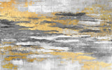 Tapet Personalizat Abstract cu plaster decorativ in nuante de gri si auriu - STRIPE PLASTER