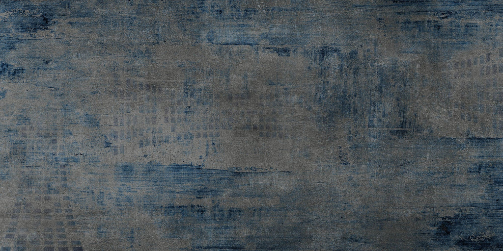 Tapet Personalizat Abstract cu piatra gri si insertii albastre - OLD BLUE FABRIC