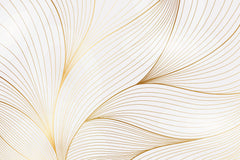 Tapet Personalizat Abstract cu fire aurii abstracte - GOLD LOTUS PETALS