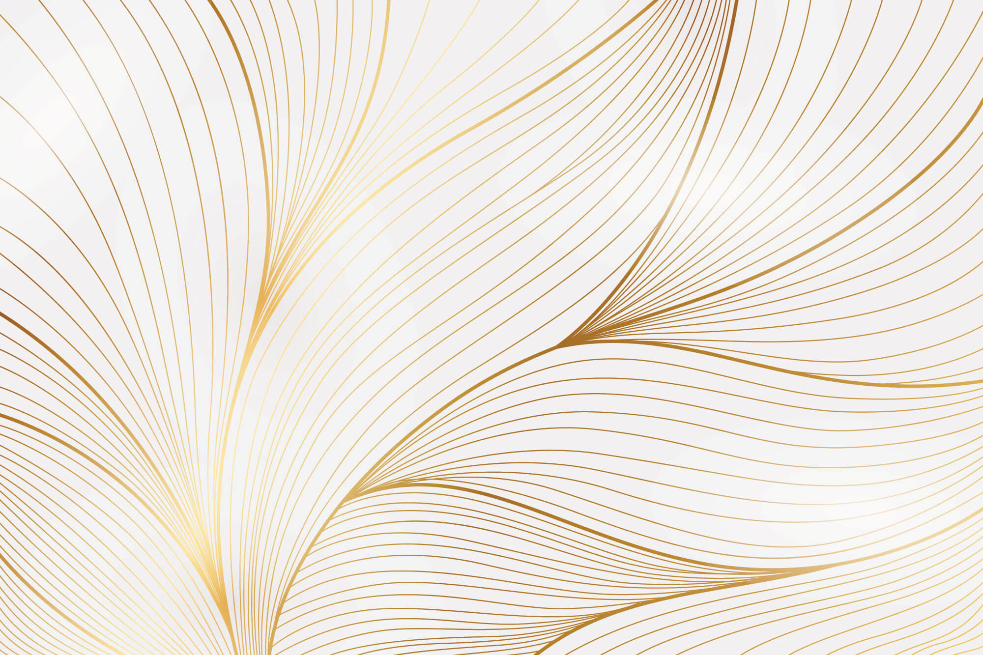 Tapet Personalizat Abstract cu fire aurii abstracte - GOLD LOTUS PETALS