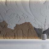 Tapet Personalizat Abstract cu texturi acrilice in relief 1 - TEXTURED SHORE I