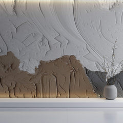 Tapet Personalizat Abstract cu texturi acrilice in relief 1 - TEXTURED SHORE I