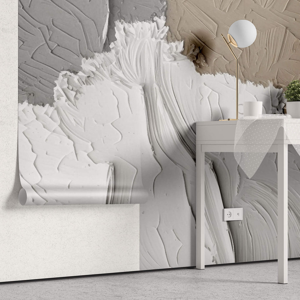 Tapet Personalizat Abstract cu texturi acrilice in relief 2 - TEXTURED SHORE II