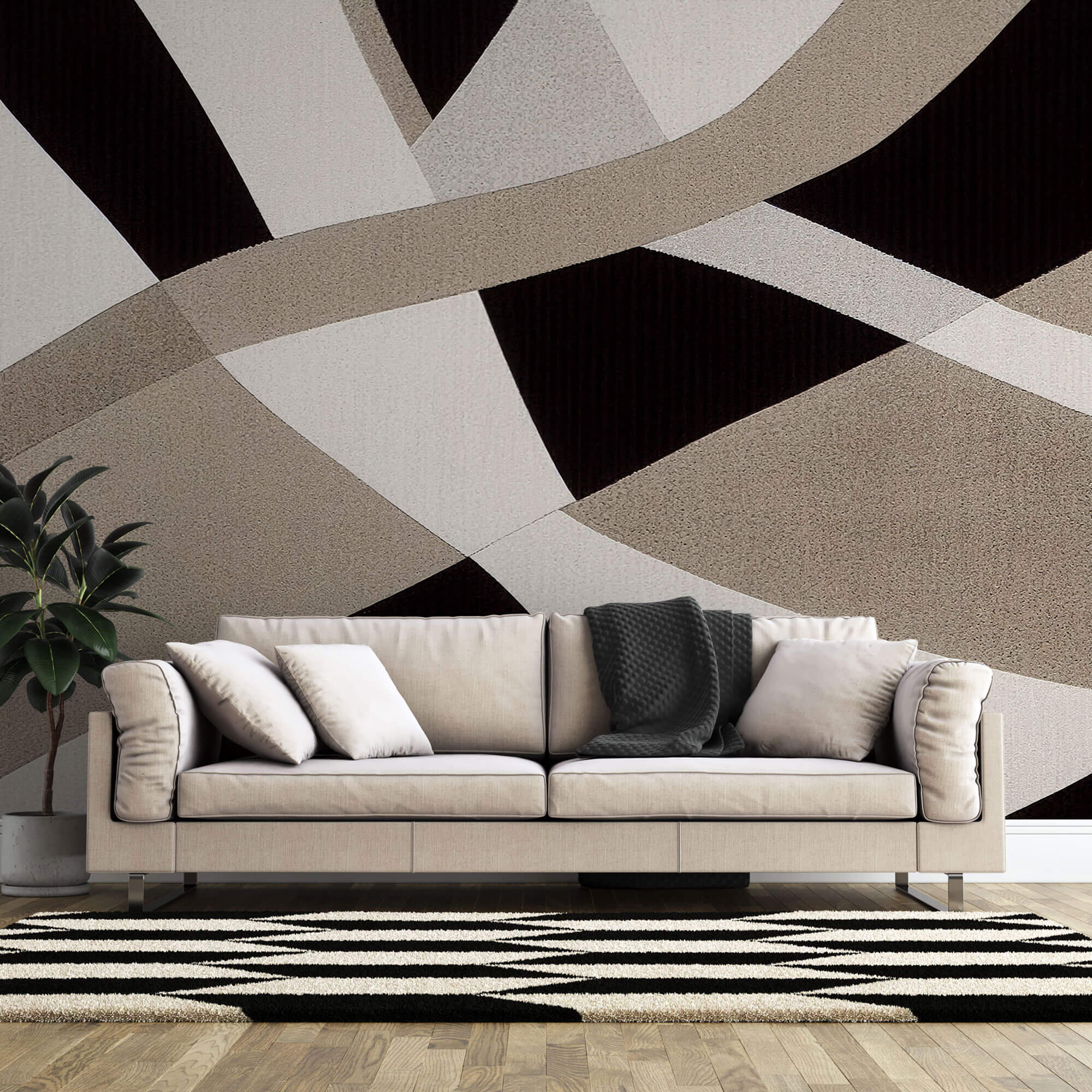 Tapet Personalizat Abstract cu textura de vopsea decorativa - POROUS PAINT WALL