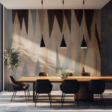Tapet Personalizat Abstract cu varfuri abstracte pe fundal texturat - SHARP CAVE WALL