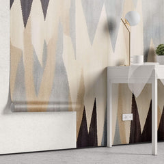 Tapet Personalizat Abstract cu varfuri abstracte pe fundal texturat - SHARP CAVE WALL