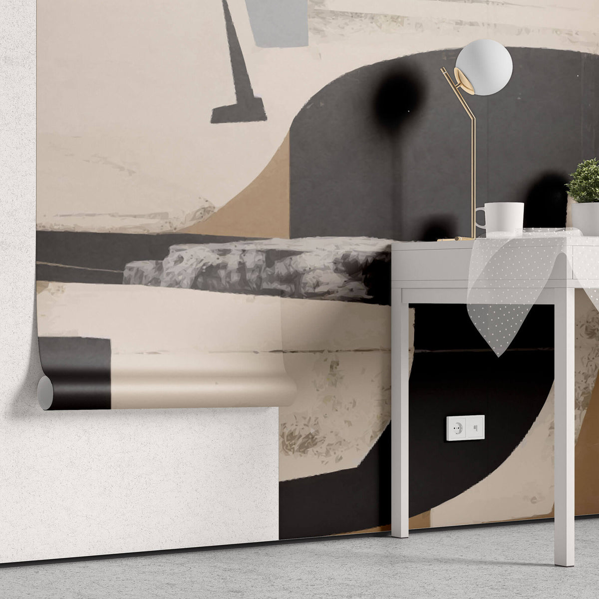 Tapet Personalizat Abstract cu pictura abstracta - LETTER PAINT