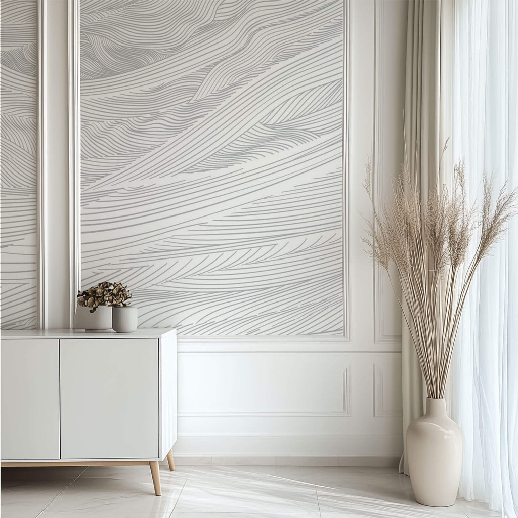 Tapet Personalizat Abstract cu texturi de iluzie optica - 3D PERSPECTIVE WAVES