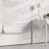 Tapet Personalizat Abstract cu texturi de iluzie optica - 3D PERSPECTIVE WAVES