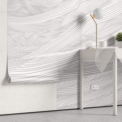 Tapet Personalizat Abstract cu texturi de iluzie optica - 3D PERSPECTIVE WAVES