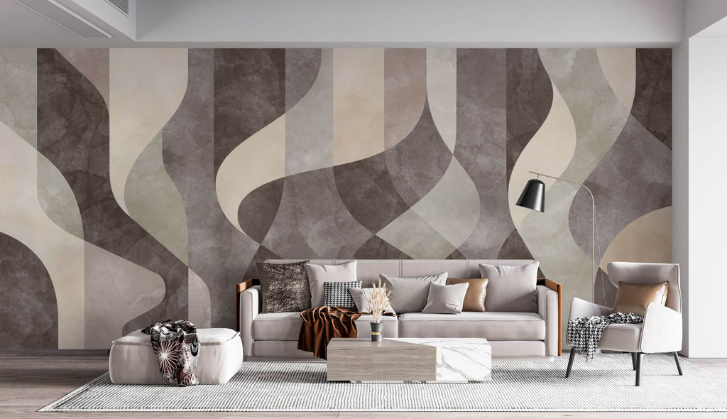 Tapet Personalizat Abstract cu model abstract similar unor draperii - THEATRE CURTAINS