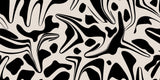 Tapet Personalizat Abstract cu forme abstracte negre - LIQUID BLACK