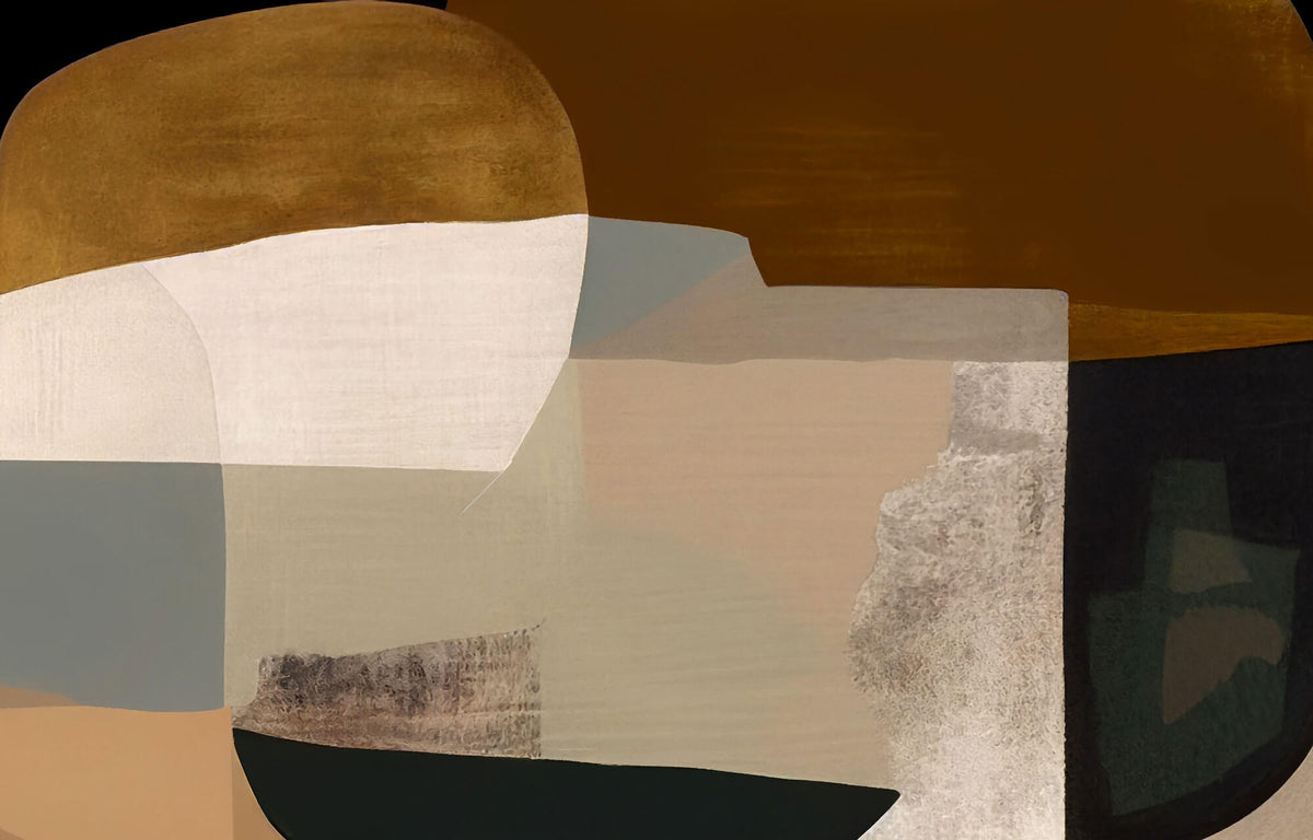 Tapet Personalizat Abstract cu pictura abstracta neuniforma - COFFEE OIL PAINT