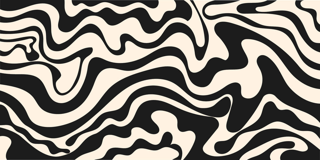 Tapet Personalizat Abstract cu forme fluide abstracte - SEAMLESS BLACK I