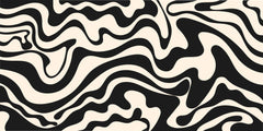Tapet Personalizat Abstract cu forme fluide abstracte - SEAMLESS BLACK I