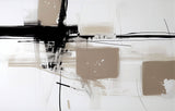Tapet Personalizat Abstract cu arta expresiva in nuante de bej si negru - NEUTRAL CANVAS