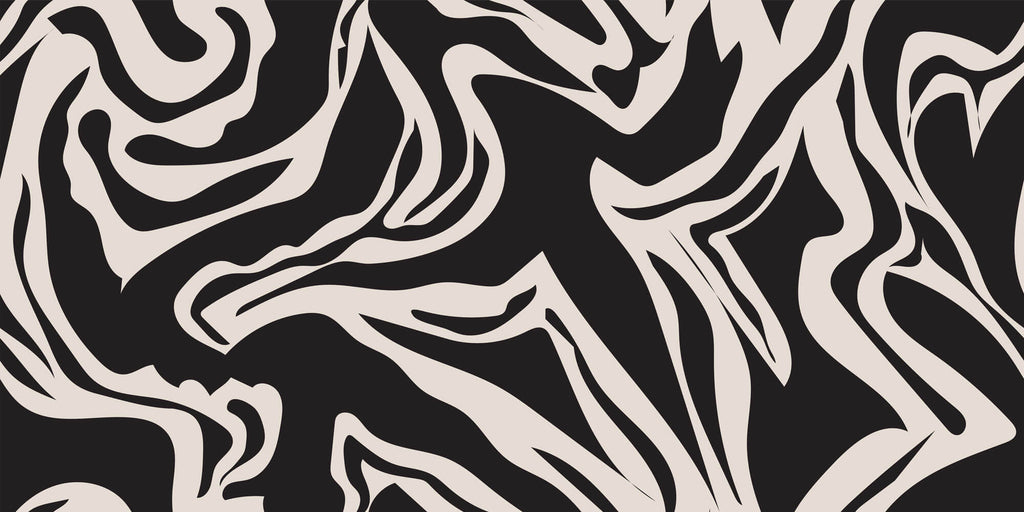 Tapet Personalizat Abstract cu forme fluide pe un fundal inchis - SEAMLESS BLACK II