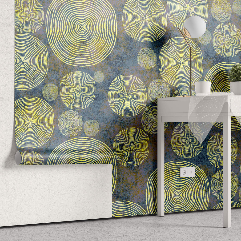 Tapet Personalizat Abstract cu cercuri concentrice in stil Van Gogh - VAN GOGH