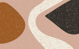 Tapet Personalizat Abstract cu terazzo roz portocaliu si maro - PINK TERRAZZO