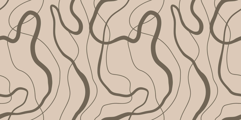 Tapet Personalizat Abstract cu linii abstracte maronii - FUZZY BROWN LINES