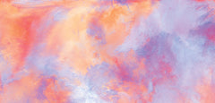 Tapet Personalizat Abstract cu paster colorat in nuante vibrante de portocaliu si mov - VIBRTANT NEBULA