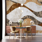 Tapet Personalizat Abstract cu valuri abstracte cu textura neuniforma - WAVY PARCHMENT