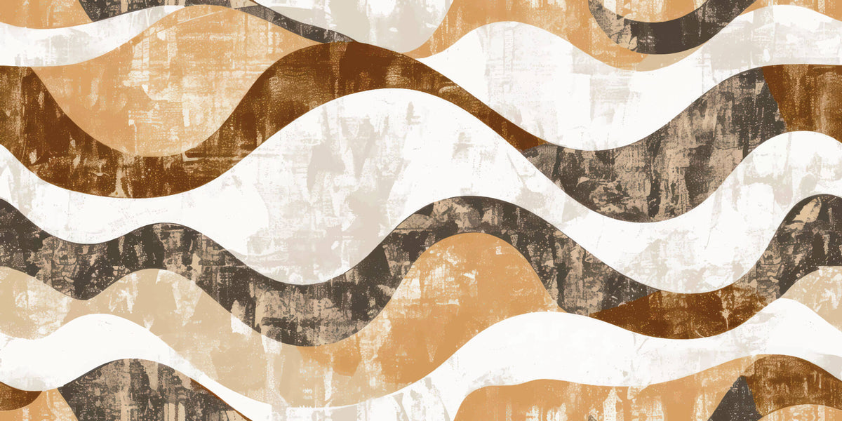 Tapet Personalizat Abstract cu valuri abstracte cu textura neuniforma - WAVY PARCHMENT