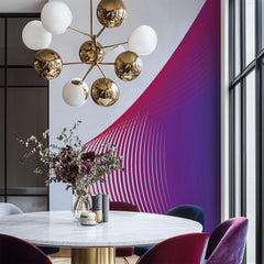 Tapet Personalizat Abstract cu structura geometrica neo moderna in nuante de roz fucsia - NEO DESIGN