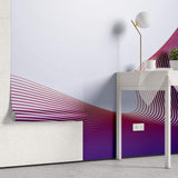 Tapet Personalizat Abstract cu structura geometrica neo moderna in nuante de roz fucsia - NEO DESIGN