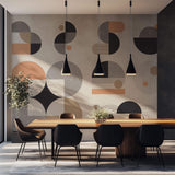 Tapet Personalizat Abstract cu elemente minimaliste in nuante de contrast - MINIMALIST STUDIO