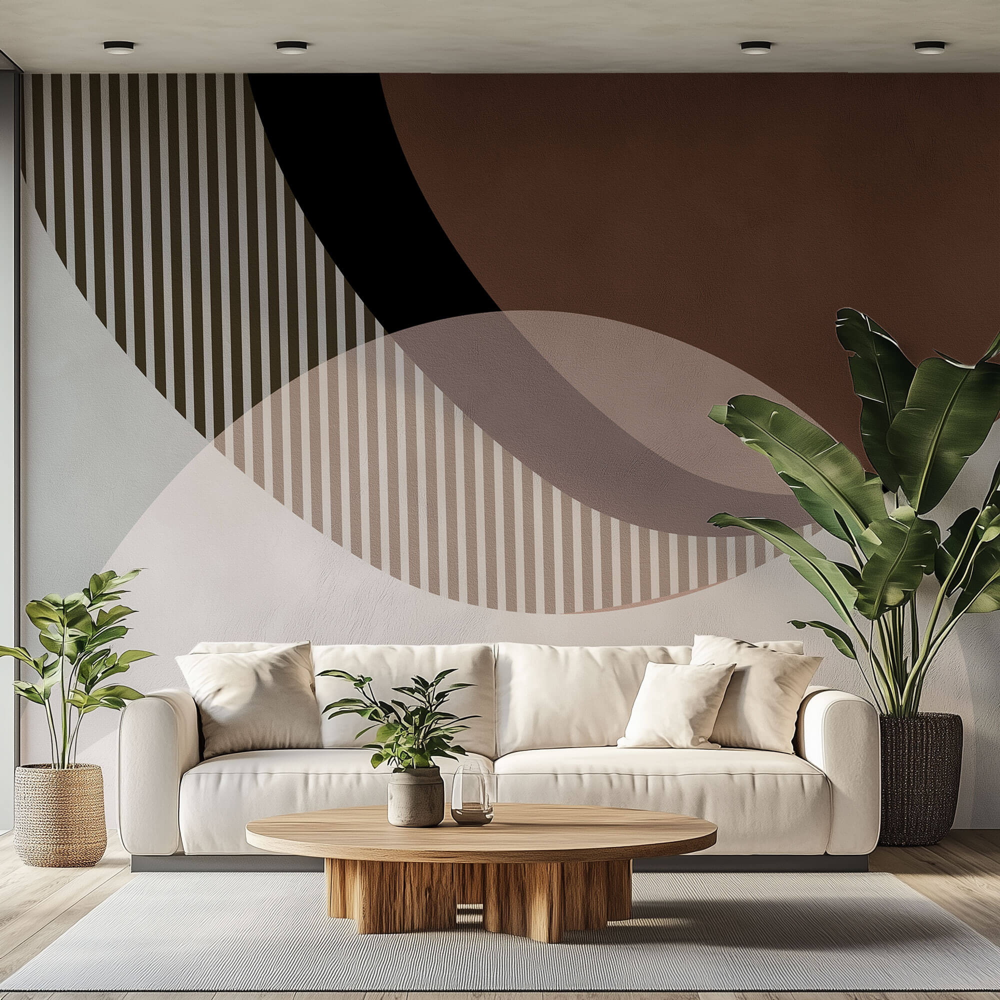 Tapet Personalizat Abstract cu textura decorativa si model minimalist modern - SOFT PLASTER TEXTURE