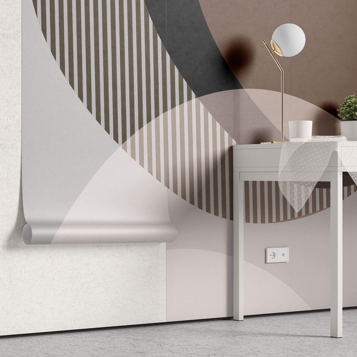 Tapet Personalizat Abstract cu textura decorativa si model minimalist modern - SOFT PLASTER TEXTURE