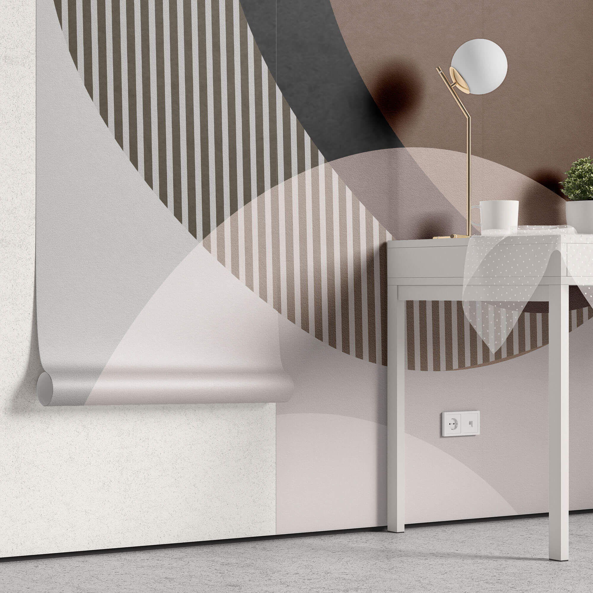 Tapet Personalizat Abstract cu textura decorativa si model minimalist modern - SOFT PLASTER TEXTURE