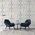 Tapet personalizat art deco in nuante deschise mid century