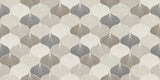 Tapet personalizat art deco in nuante pamantii cu model de scoici sea shells