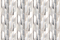 Tapet personalizat art deco cu marmura incadrata in arcade specifice stilului art deco marble towers