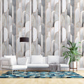 Tapet personalizat art deco cu marmura incadrata in arcade specifice stilului art deco marble towers