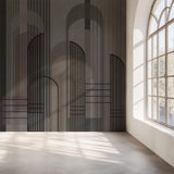 Tapet Personalizat Art Deco in stil gotic cu nuante de gri - GREY ARCHES