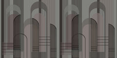 Grey Arches Personalised Wallpaper
