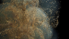 Tapet personalizat fine art cu sclipici in ploaie pe un fundal negru dark glitter