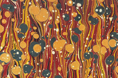 Tapet personalizat fine art cu pictura acrilica in stil de turnare in culori calde pouring art