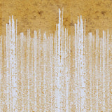 Tapet personalizat fine art cu pereti albi in foita aurie golden foil wall