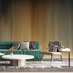 Tapet personalizat fine art in combinatii de dungi aurii pe fundal negru smooth blend downside