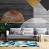 Tapet personalizat fine art cu forme abstracte aflate in aliniament alignment