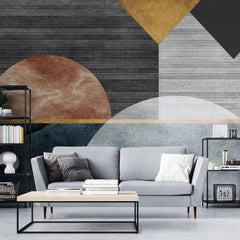 Tapet personalizat fine art cu forme abstracte aflate in aliniament alignment