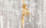 Tapet personalizat fine art cu perete gri beton si insertii aurii concrete golden foil